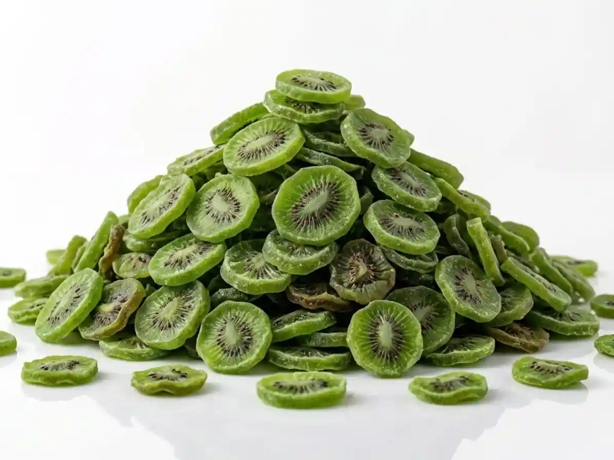 Kiwi slice with white background
